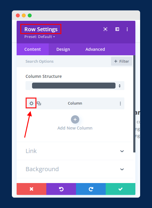 add details about "carousel item" in row settings