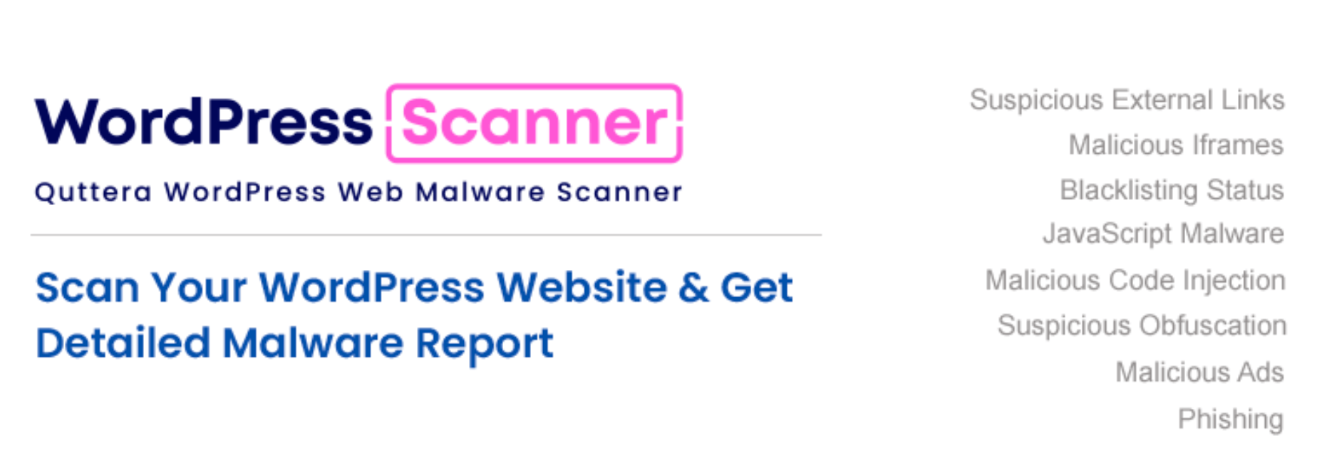 "quttera web malware scanner" scan your websites